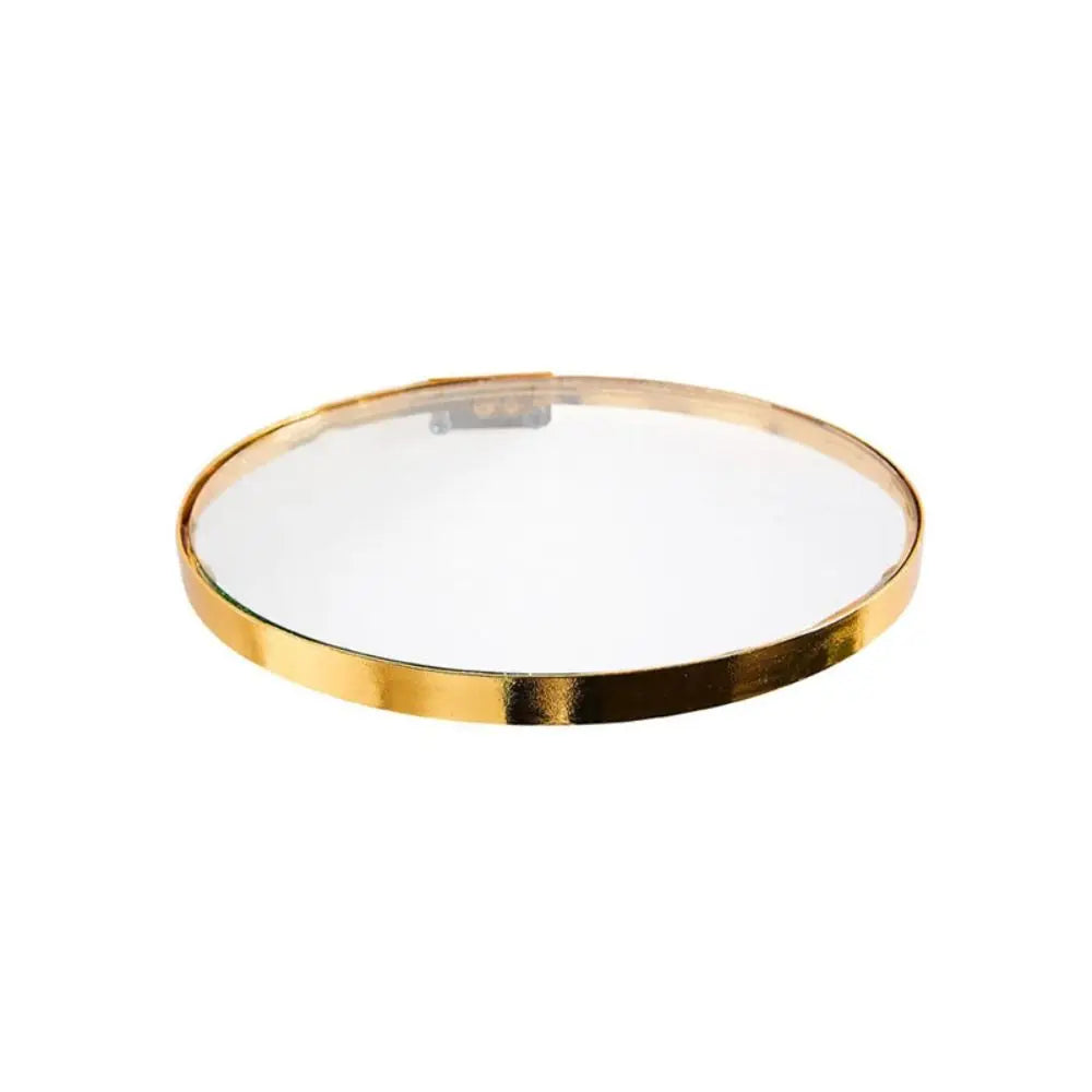 Halo Gold Floating Shelf – Round Iron & Glass Wall Display