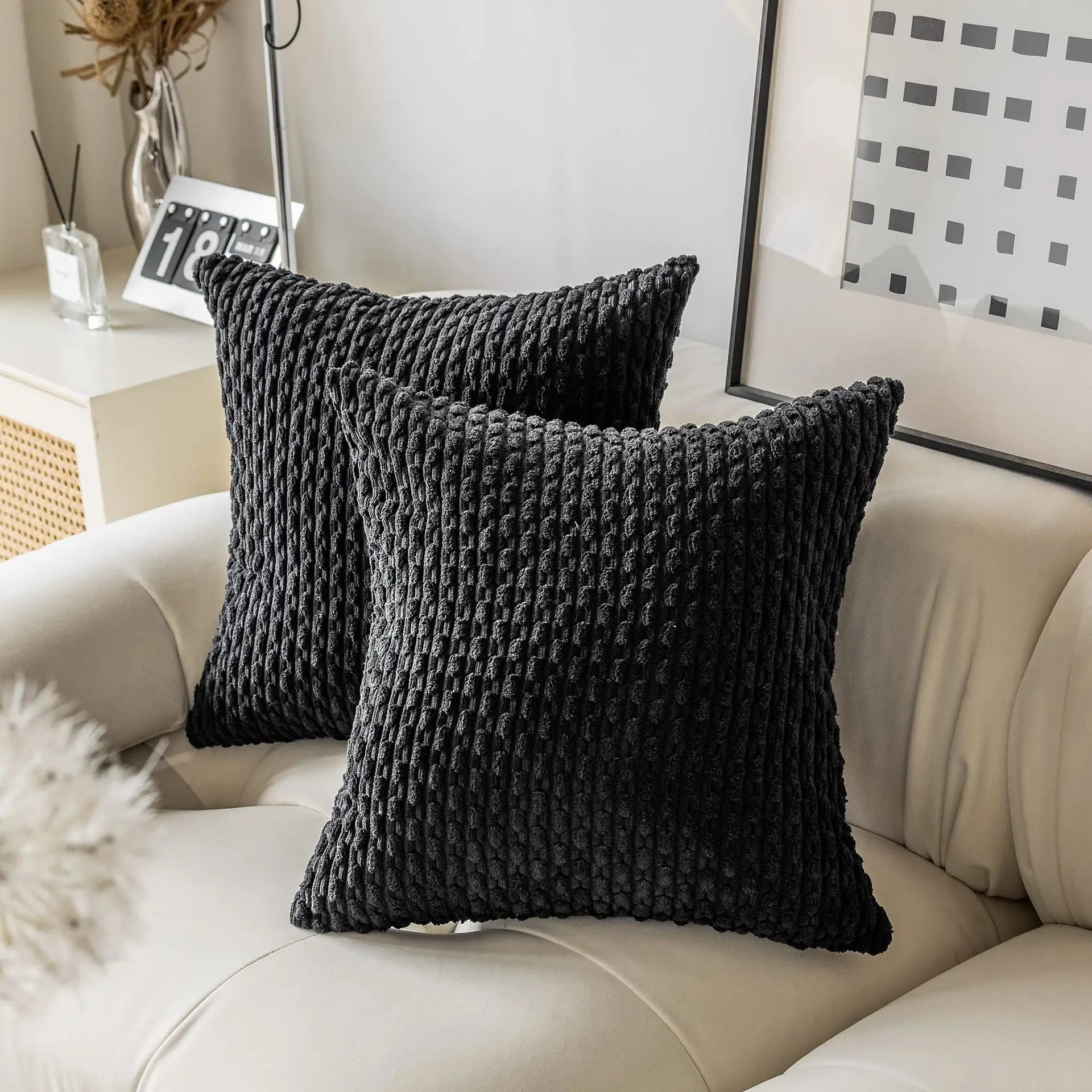 Serena Cushion – Premium Woven Pillow Cover (45×45 cm)