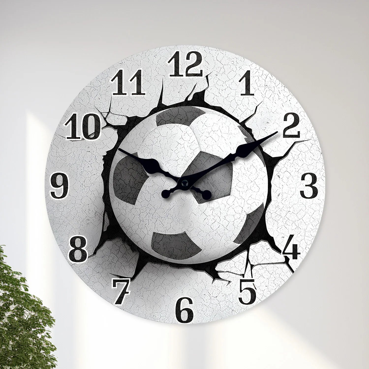 Kickoff Football Wall Clock – Modern Wooden Design