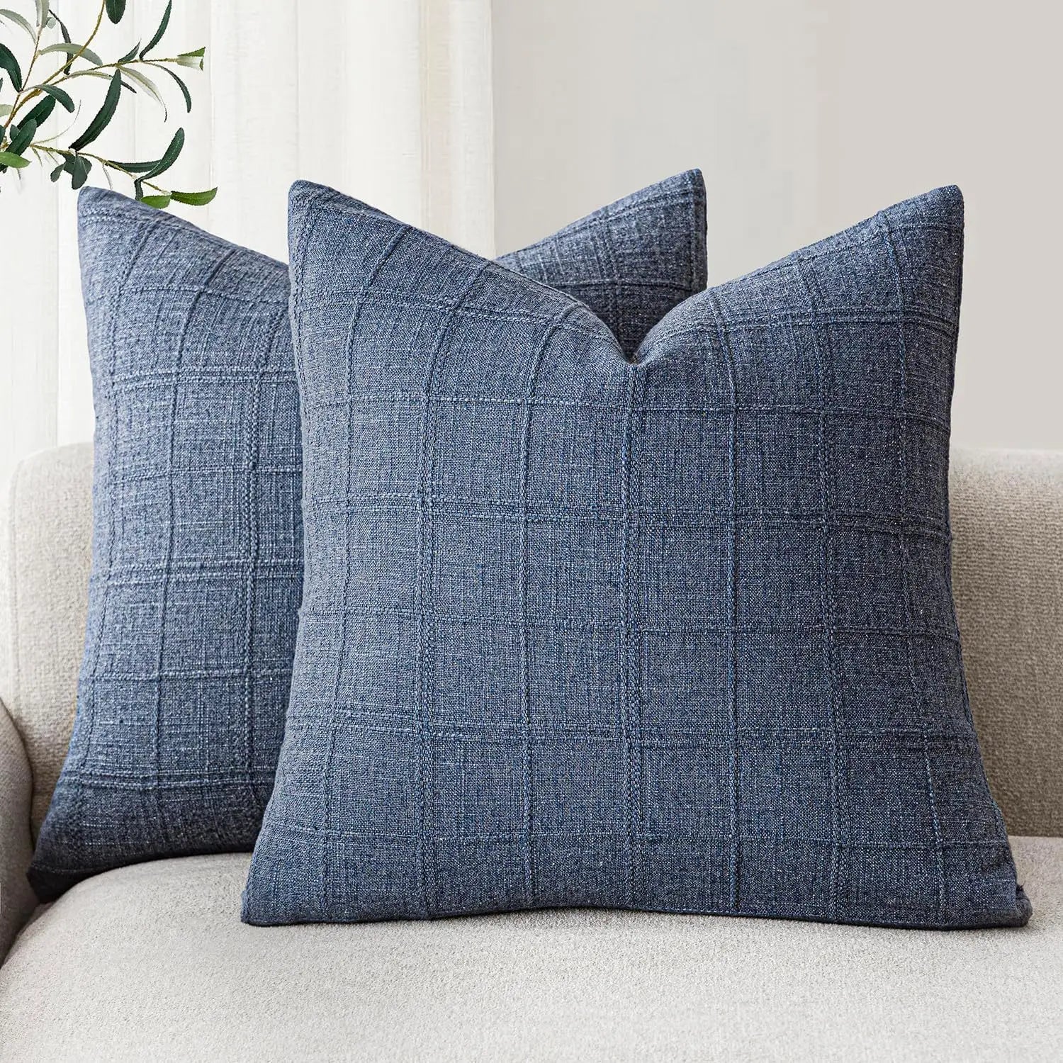 Arden Pillow Cover – Linen & Cotton Decorative Cushion Case (18×18”)